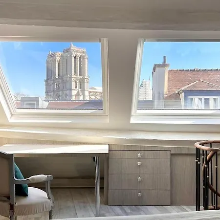 Rooftop Triplex With Garden At Notre Dame